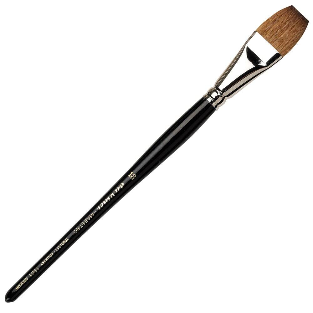 Da Vinci Maestro Tobolsky Kolinsky Red Sable Flat Watercolor Brush Series 1301 No:18