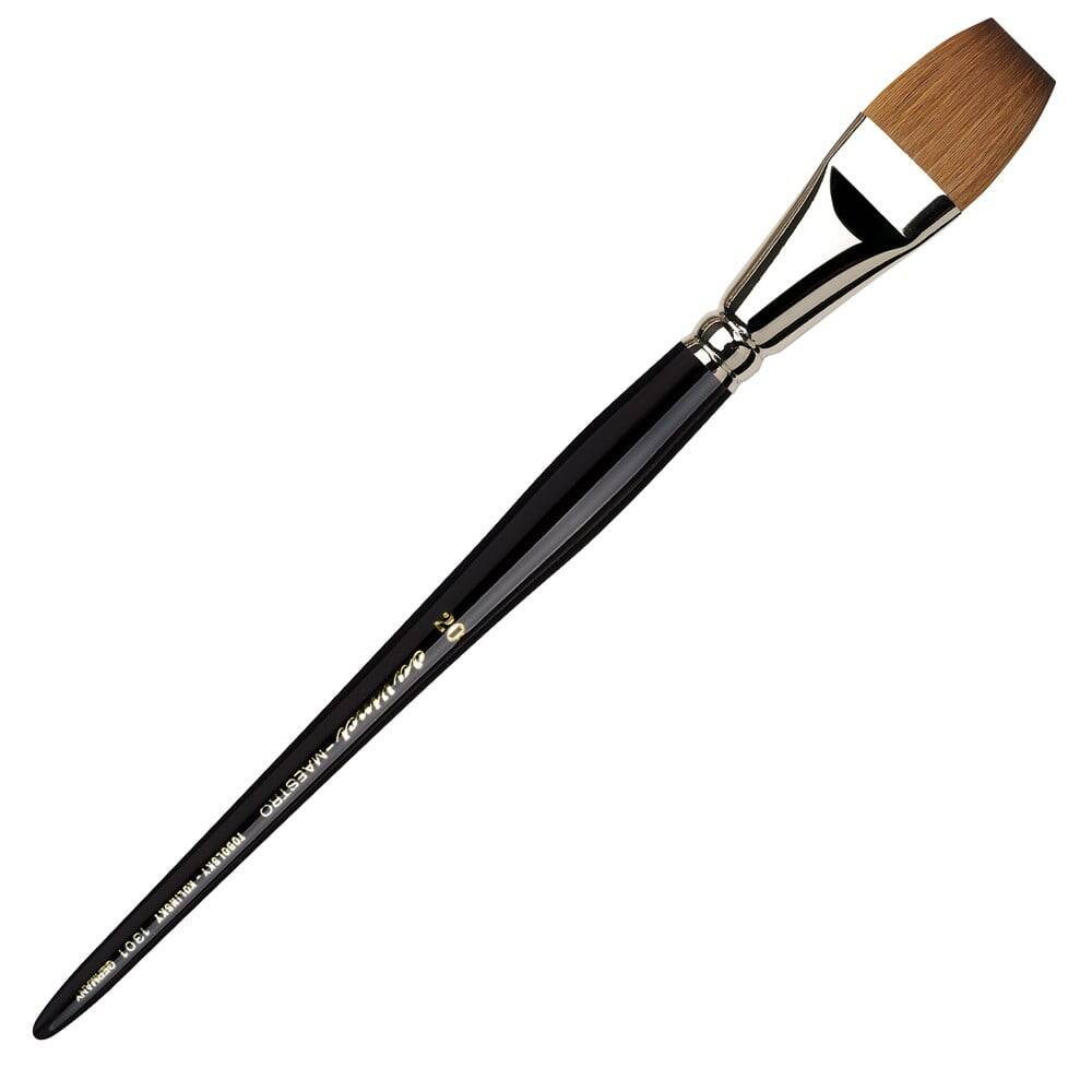 Da Vinci Maestro Tobolsky Kolinsky Red Sable Flat Watercolor Brush Series 1301 No:20