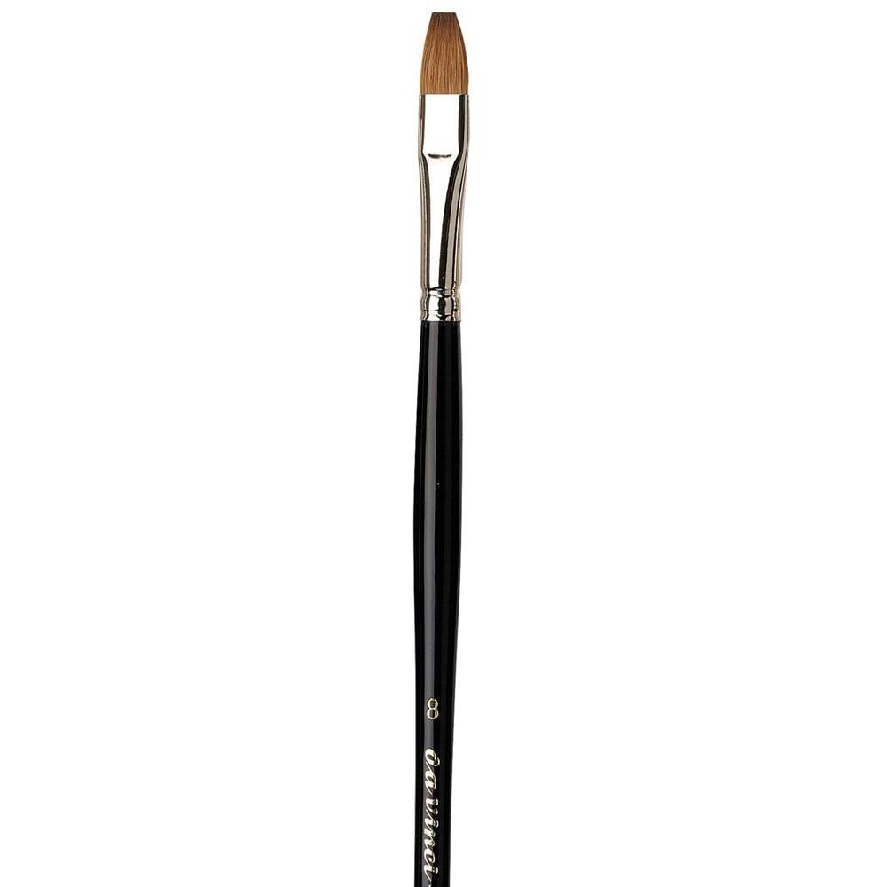 Da Vinci Maestro Tobolsky Kolinsky Red Sable Flat Watercolor Brush Series 1301 No:8