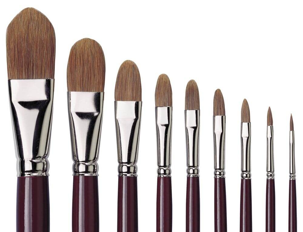 Da Vinci  Ox-Hair Hair Filbert-Shape Oil Paint Brush Series 1865 No:6