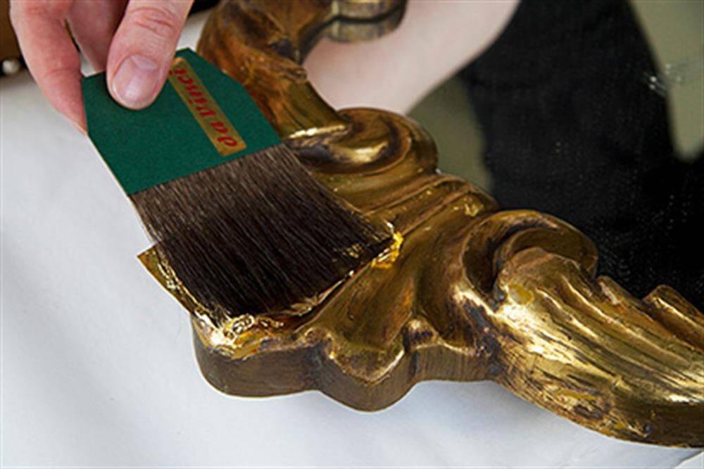 Da Vinci Blue Squirrel Hair Straight Gold Foil Beard Brush Series 500 No:50