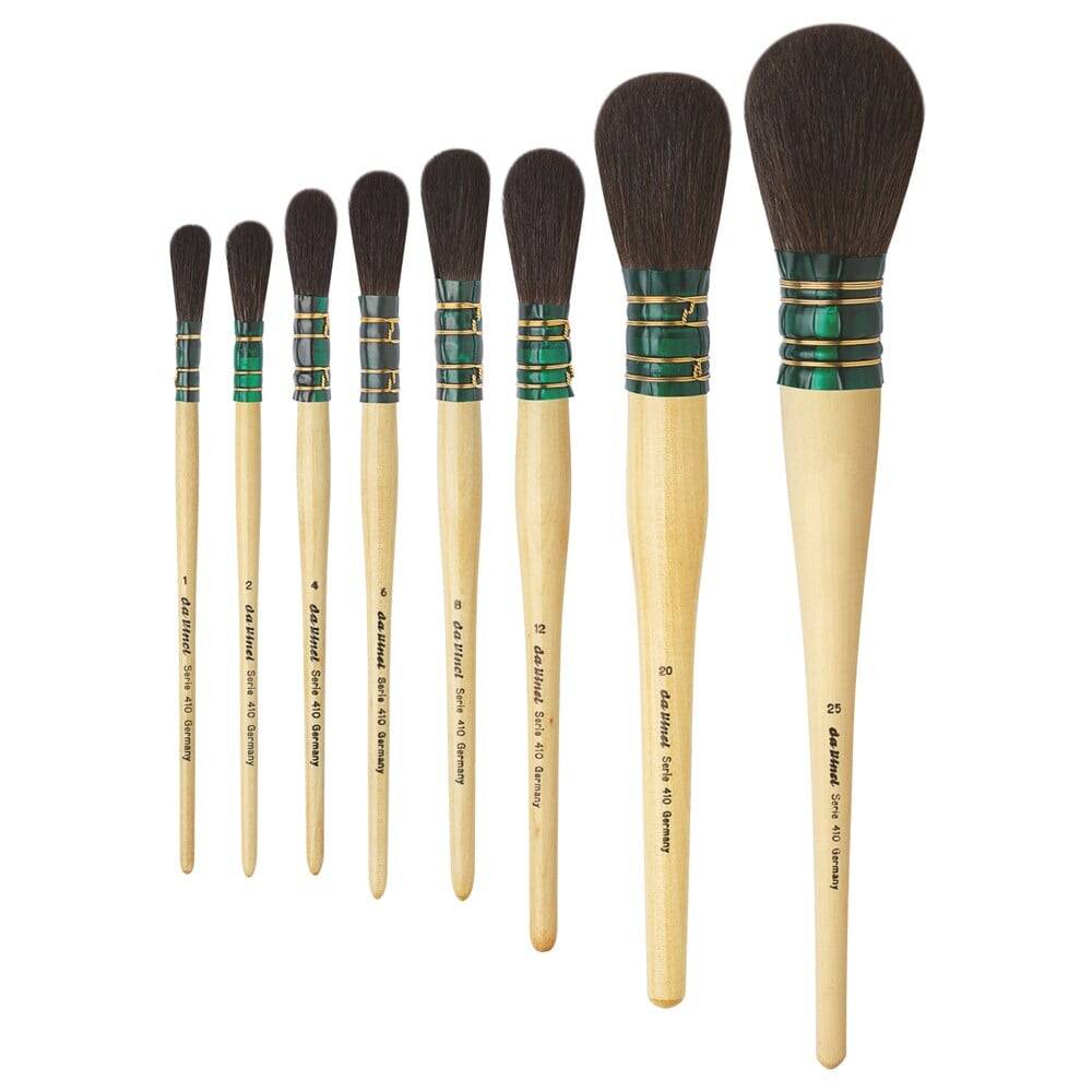 Da Vinci Blue Squirrel Hair Oval Gold Leaf Brush Series 410 No:10