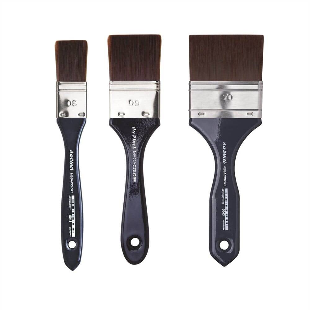Da Vinci Megacolore Thick Synthetic Flat Wide Surface Brush Series 5043 No:50