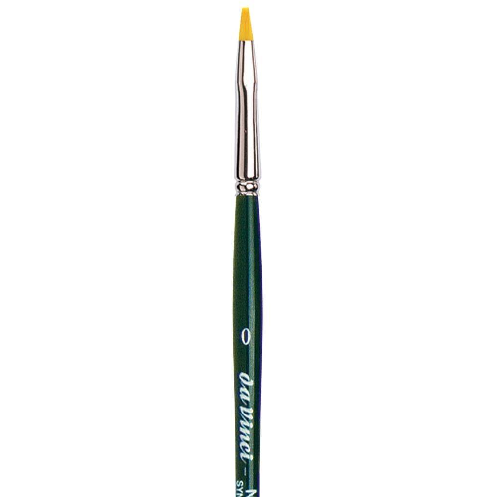 Da Vinci Nova Synthetic Flat Acrylic and Oil Paint Brush Series 122 No:0