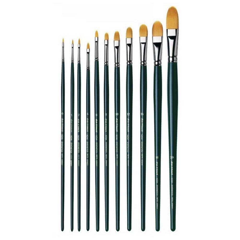 Da Vinci Nova Synthetic Filbert-Shape Oil and Acrylic Paint Brush Series 1875 No:6