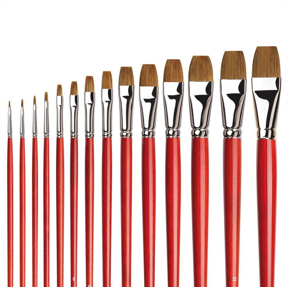 Da Vinci Pelo Di Bue  Ox-Hair Hair Flat Oil Paint Brush Series 1887 No:18