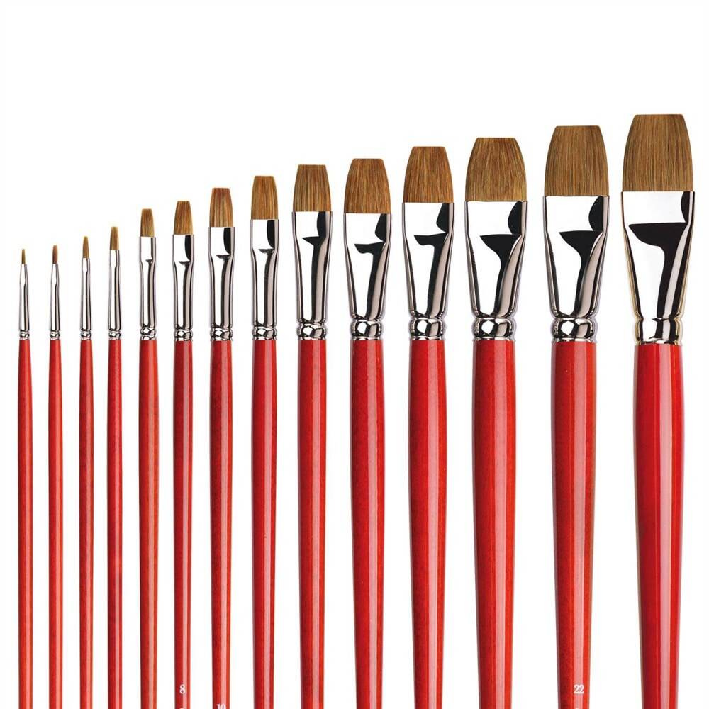 Da Vinci Pelo Di Bue  Ox-Hair Hair Flat Oil Paint Brush Series 1887 No:20