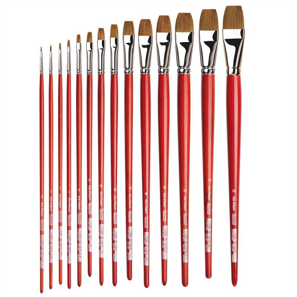 Da Vinci Pelo Di Bue  Ox-Hair Hair Flat Oil Paint Brush Series 1887 No:6