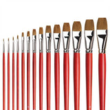 Da Vinci Pelo Di Bue  Ox-Hair Hair Flat Oil Paint Brush Series 1887 No:8