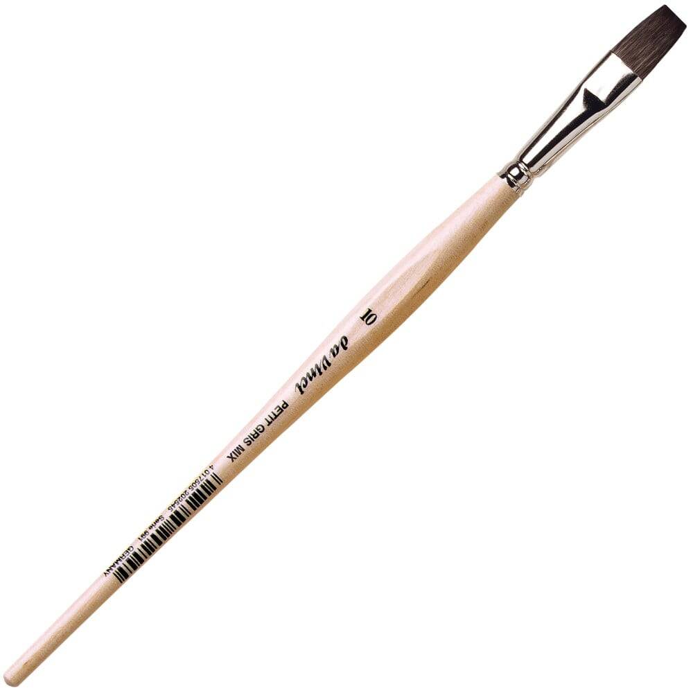 Da Vinci Petit Gris Mix Flat Watercolor and Porcelain Brush Series 991 No: 10