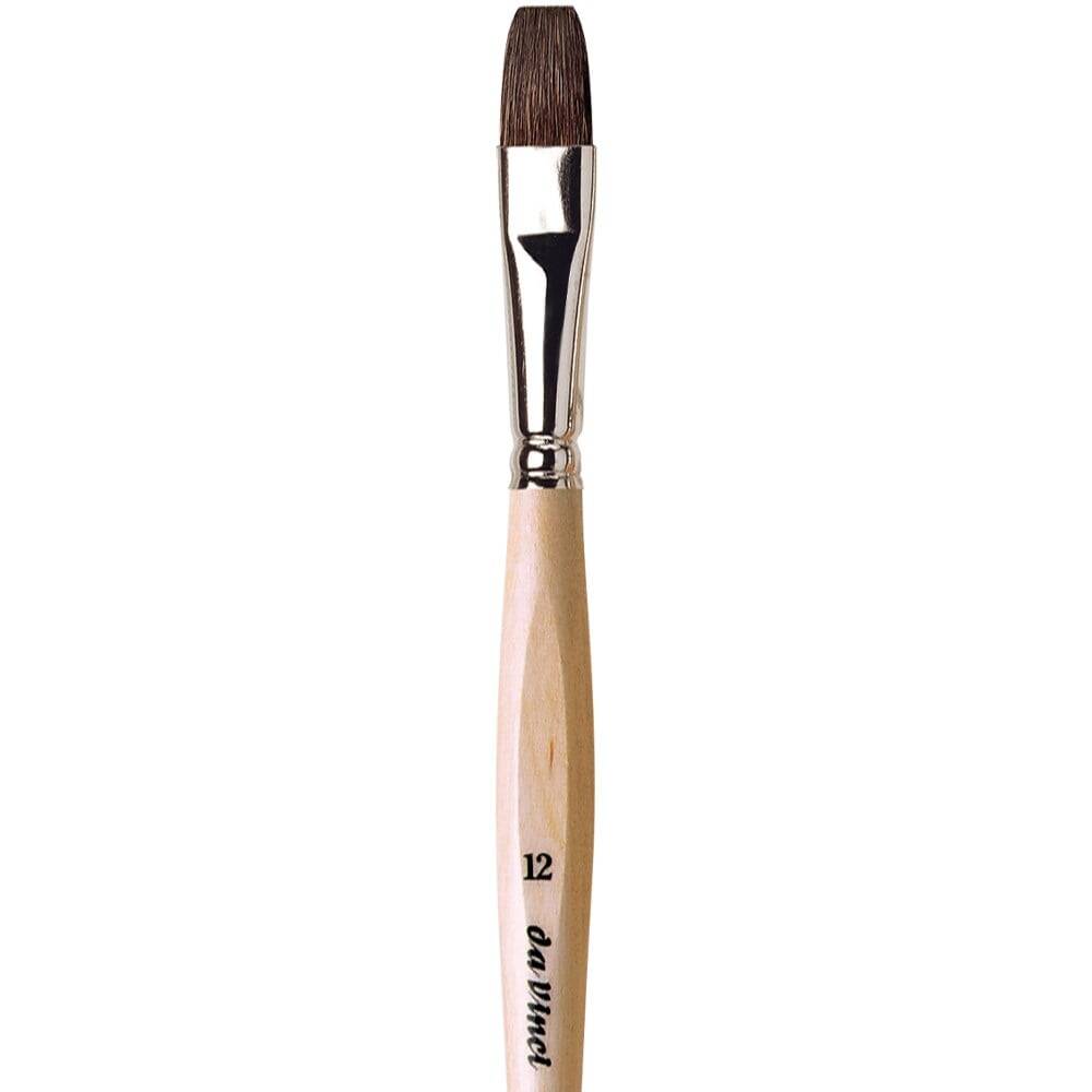 Da Vinci Petit Gris Mix Flat Watercolor and Porcelain Brush Series 991 No: 12