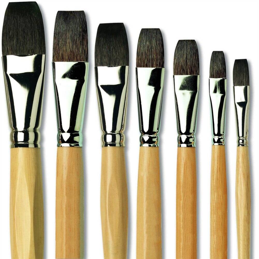 Da Vinci Petit Gris Mix Flat Watercolor and Porcelain Brush Series 991 No: 16