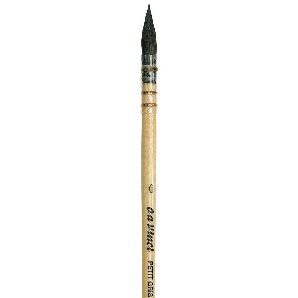Da Vinci Petit Gris Pur Blue Russian Squirrel Hair Round French Watercolor Brush Series 418 No:0