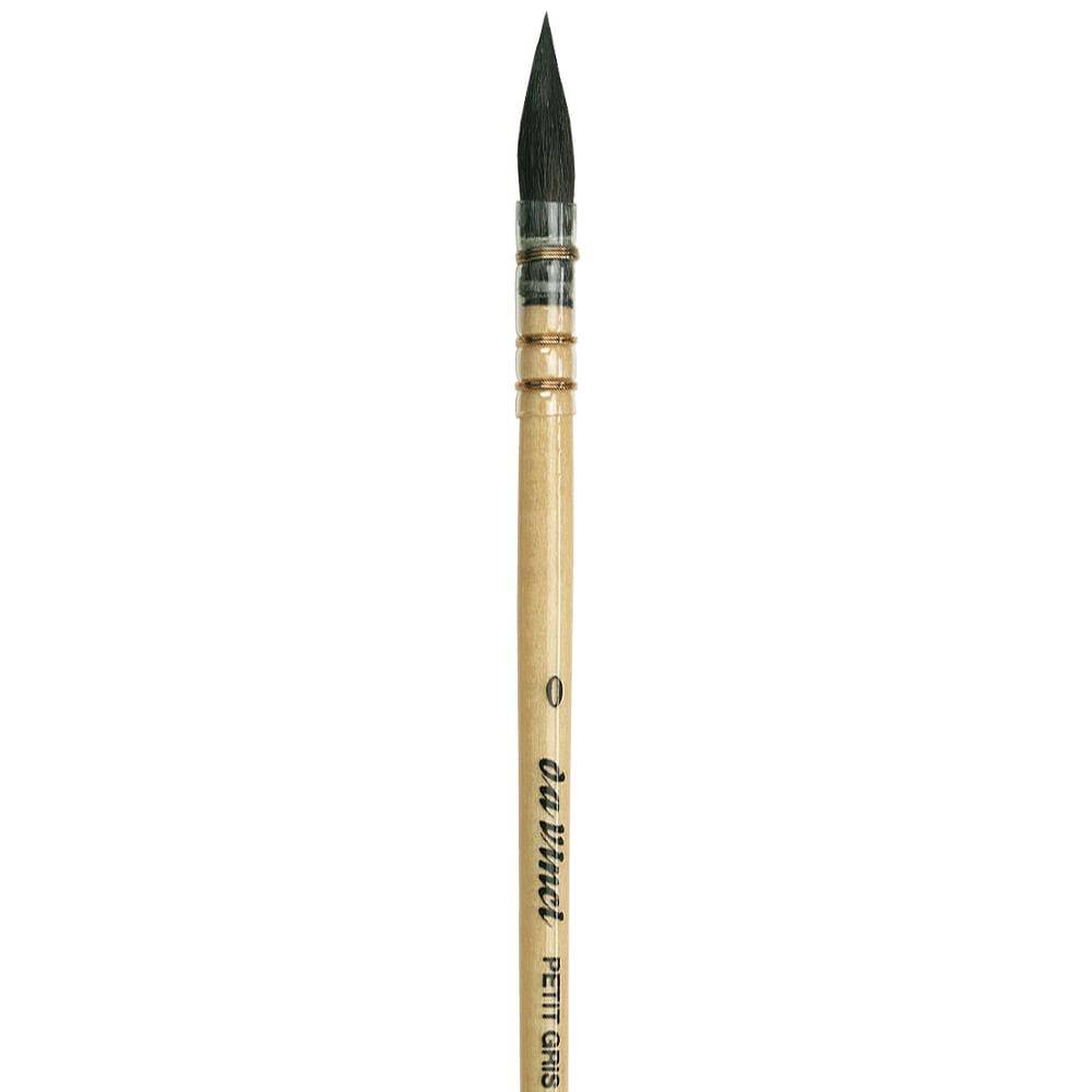 Da Vinci Petit Gris Pur Blue Russian Squirrel Hair Round French Watercolor Brush Series 418 No:0