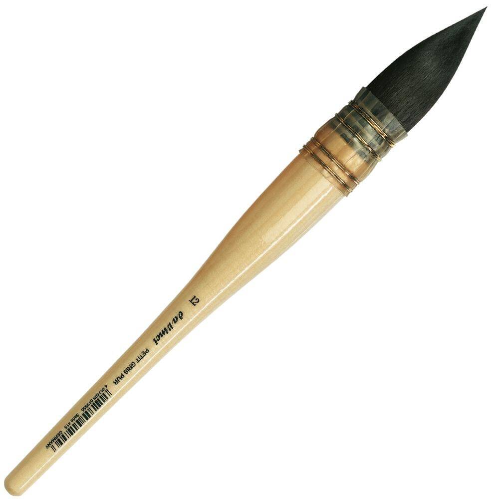 Da Vinci Petit Gris Pur Mavi Rus Sincap Kılı Yuvarlak Fransız Sulu Boya Fırçası Seri 418 No:12