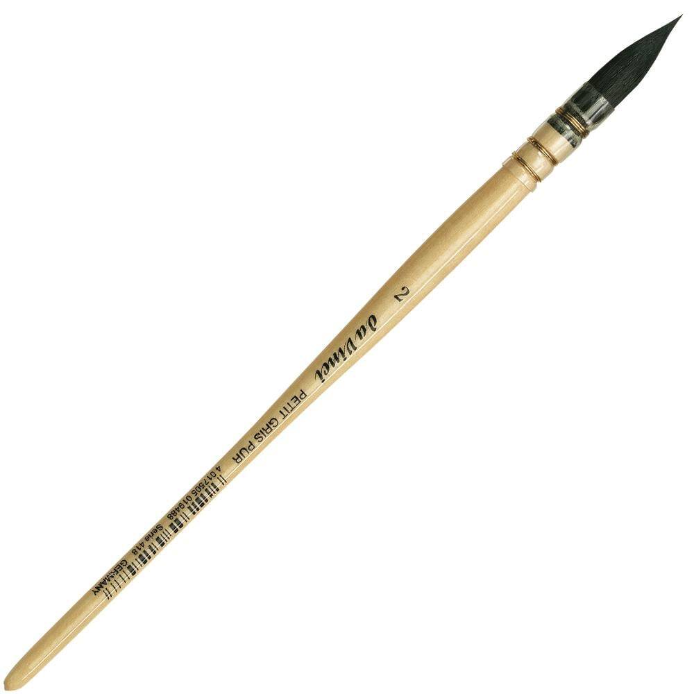 Da Vinci Petit Gris Pur Blue Russian Squirrel Hair Round French Watercolor Brush Series 418 No:2
