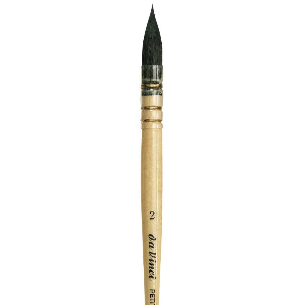 Da Vinci Petit Gris Pur Blue Russian Squirrel Hair Round French Watercolor Brush Series 418 No:2