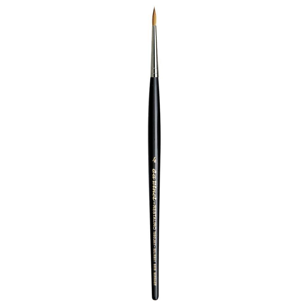 Da Vinci Restauro Kolinsky Kızıl Samur Kılı Yuvarlak Rötuş Fırçası Seri 5506 No:4