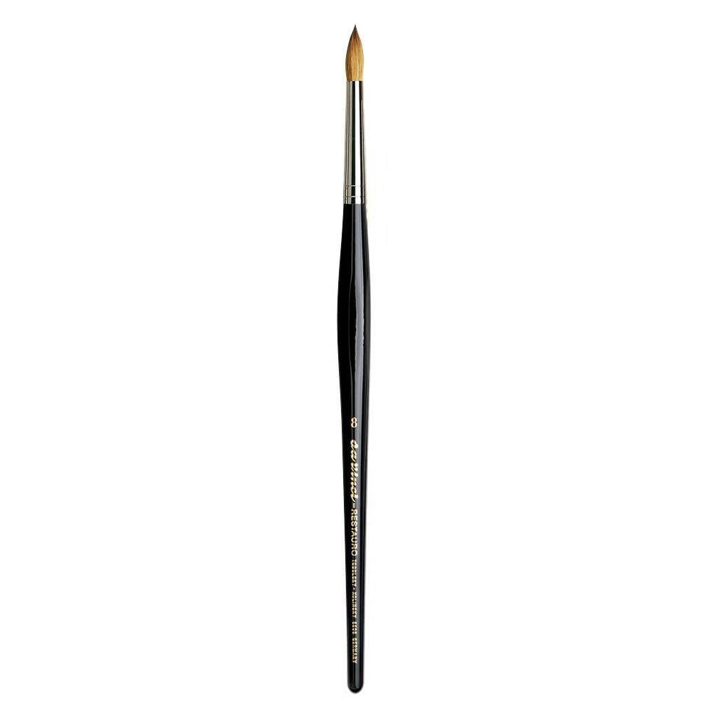 Da Vinci Restauro Kolinsky Kızıl Samur Kılı Yuvarlak Rötuş Fırçası Seri 5506 No:8