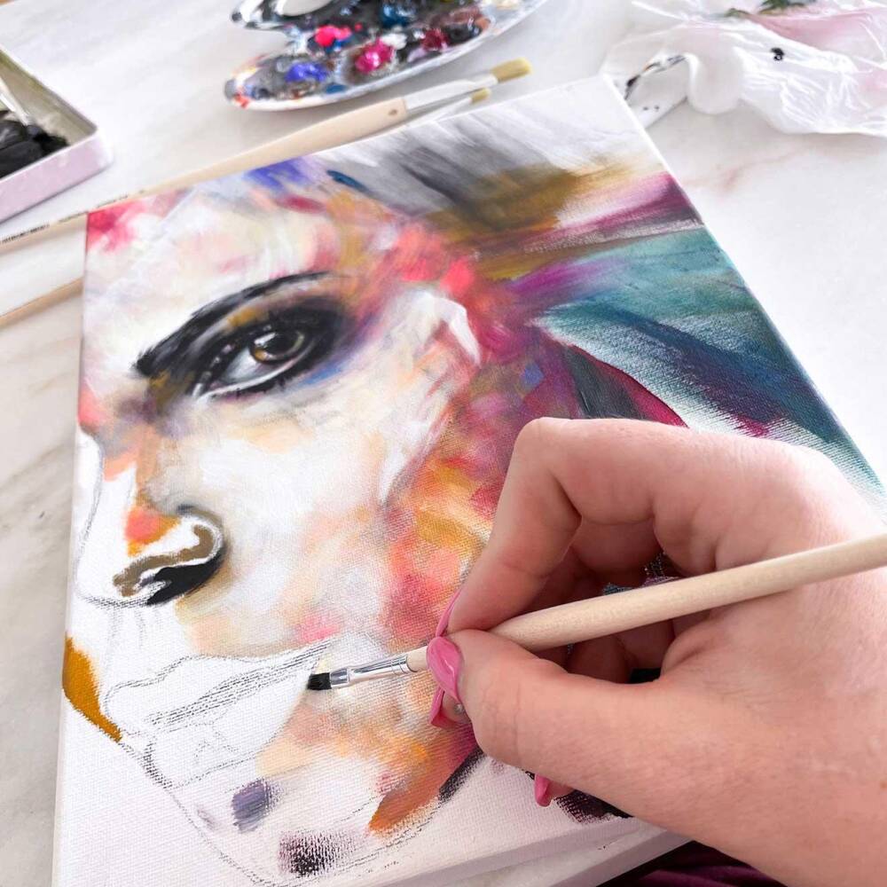 Da Vinci Synthetic Flat Acrylic and Oil Paint Brush Series 8329 No:8