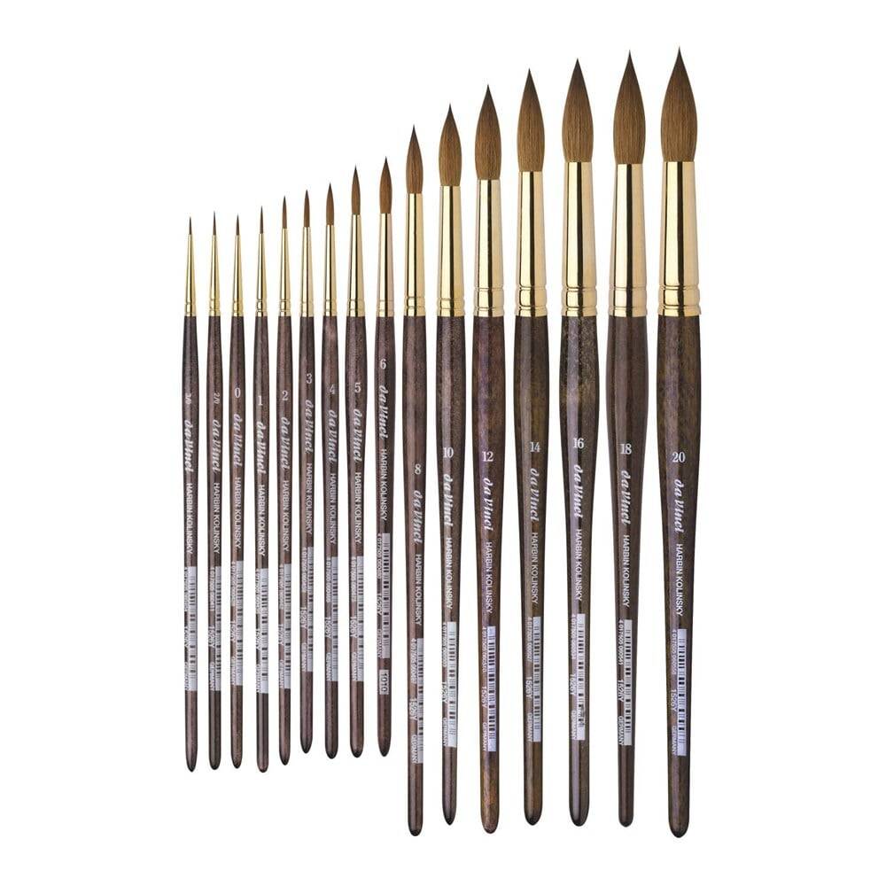 Da Vinci Series 1526Y Red Sable Hair Round Illumination and Watercolor Brush No: 1