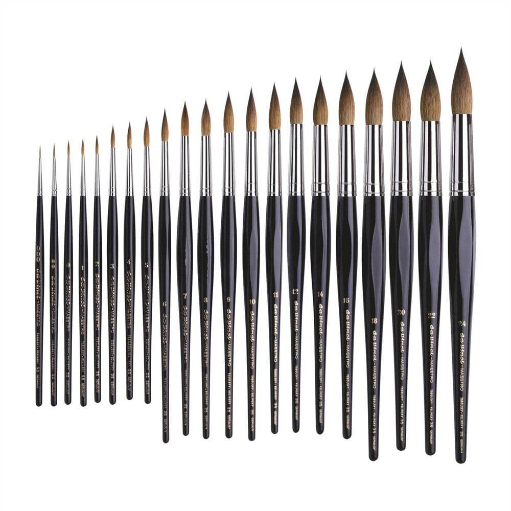 Da Vinci Series 35 Kolinsky Red Sable Extra Long Round Watercolor Brush No: 3