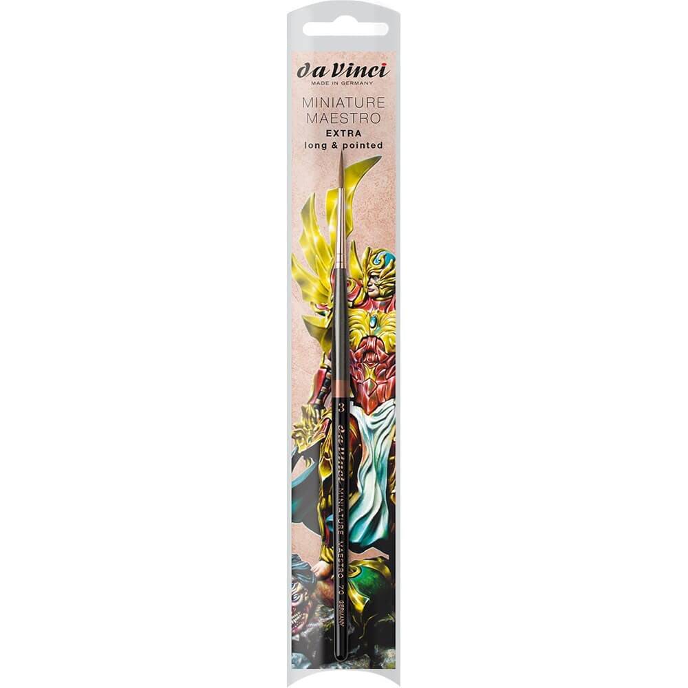 Da Vinci Series 70 Kolinsky Red Sable Round Illumination and Watercolor Brush No: 3