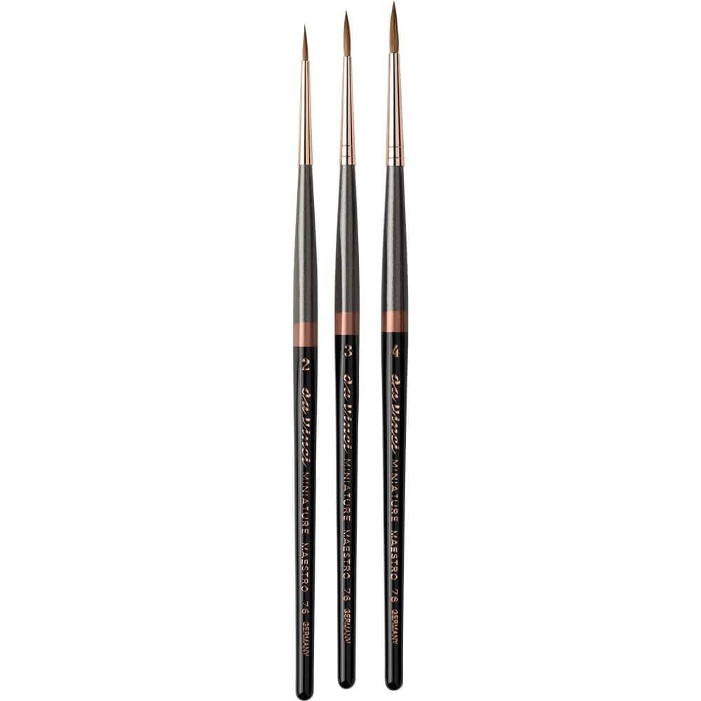 Da Vinci Series 76 Kolinsky Red Sable Hair Round Illumination and Watercolor Brush No: 4