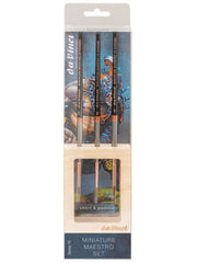 Da Vinci Series 76 Red Sable Round Miniature Painting and Watercolor Brush Set