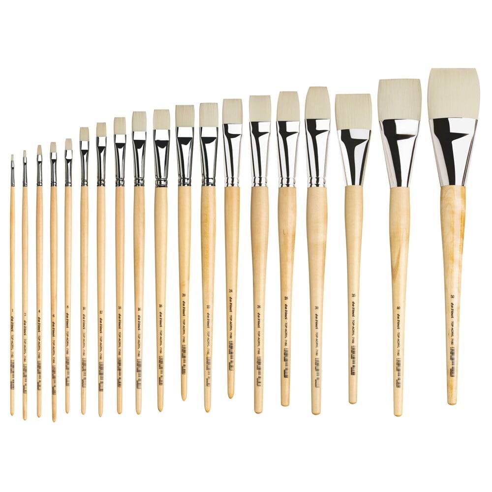 Da Vinci Top Acryl Synthetic Flat Acrylic and Oil Paint Brush Series 7182 No:12