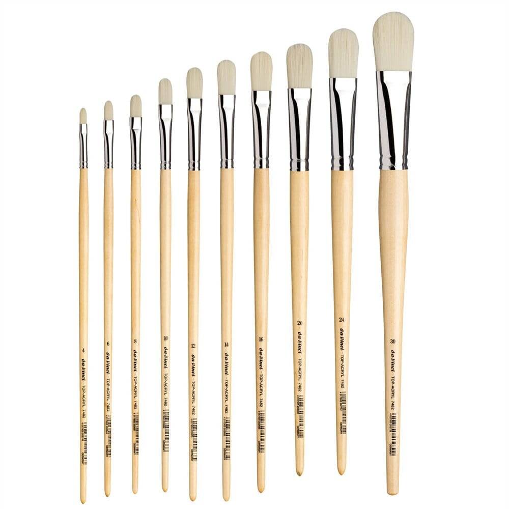Da Vinci Top Acryl Synthetic Filbert-Shape Acrylic and Oil Paint Brush Series 7482 No:8