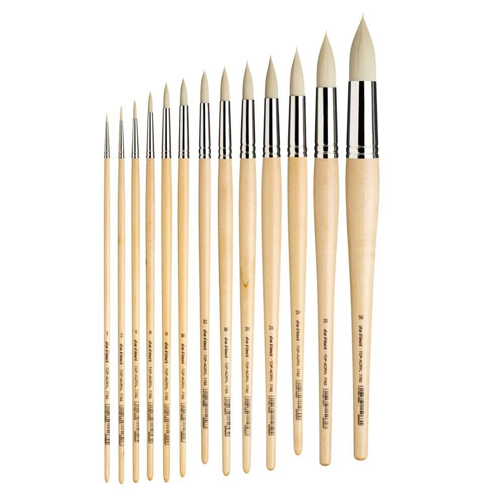 Da Vinci Top Acryl Synthetic Round Acrylic and Oil Paint Brush Series 7782 No:1