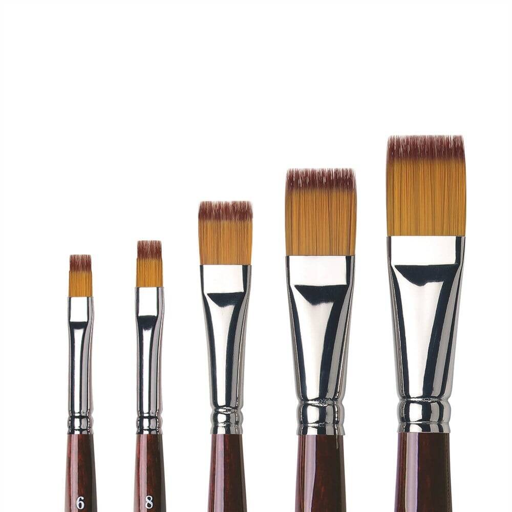 Da Vinci Vario Tip Sentetik Düz Uçlu Sulu Boya Ve Hobi Craft Fırçası Seri 1381 No:12