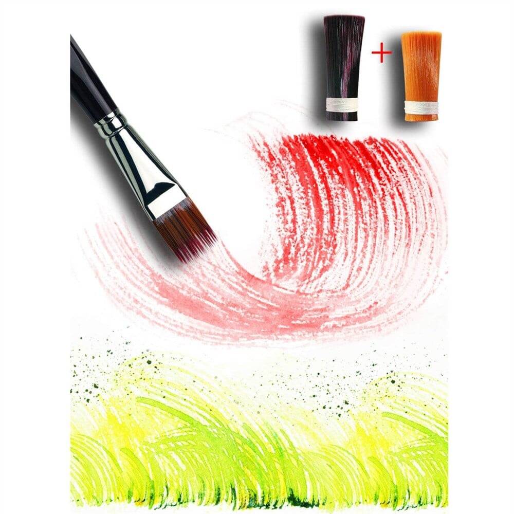 Da Vinci Vario Tip Synthetic Flat Watercolor and Hobby Craft Brush Series 1381 No:6