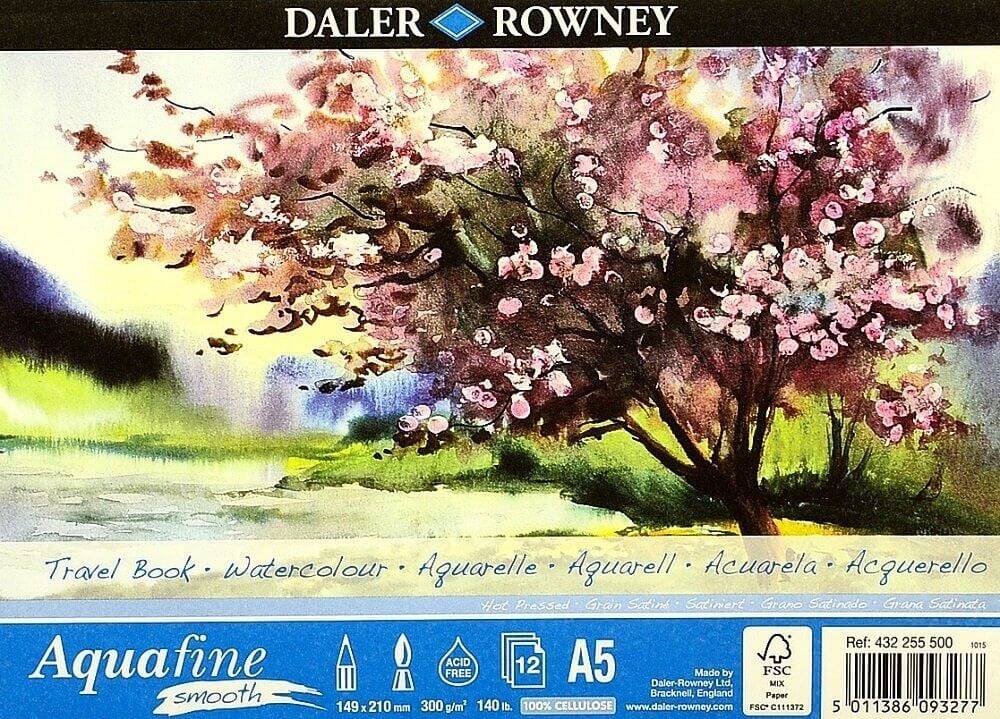 Daler Rowney Aquafine Smooth A5 Travelbook 300gr 12 Sh