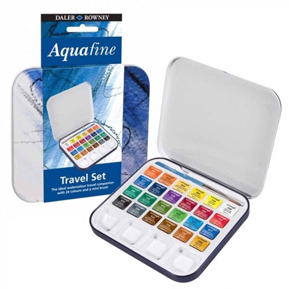 Daler Rowney AquaFine Suluboya Seyahat Seti 24lü