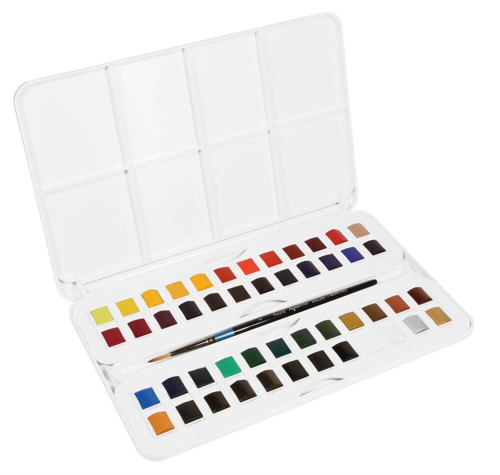Daler Rowney AquaFine Suluboya Seyahat Seti 48'li