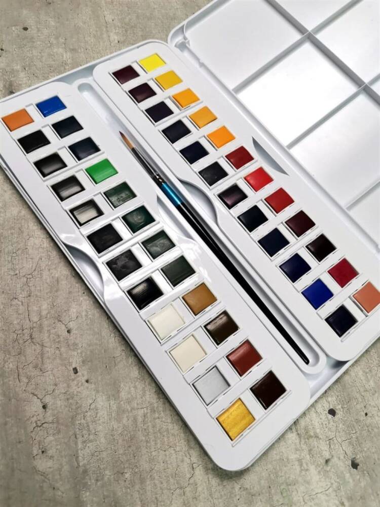 Daler Rowney AquaFine Suluboya Seyahat Seti 48'li