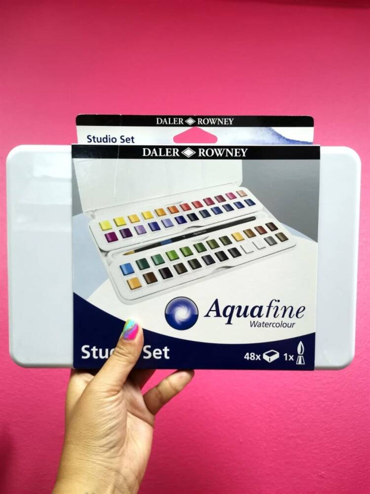 Daler Rowney AquaFine Suluboya Seyahat Seti 48'li