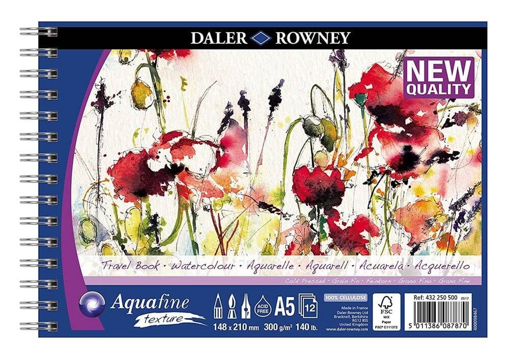 Daler Rowney Aquafine Texture A5 Travelbook 300gr 12 Sh