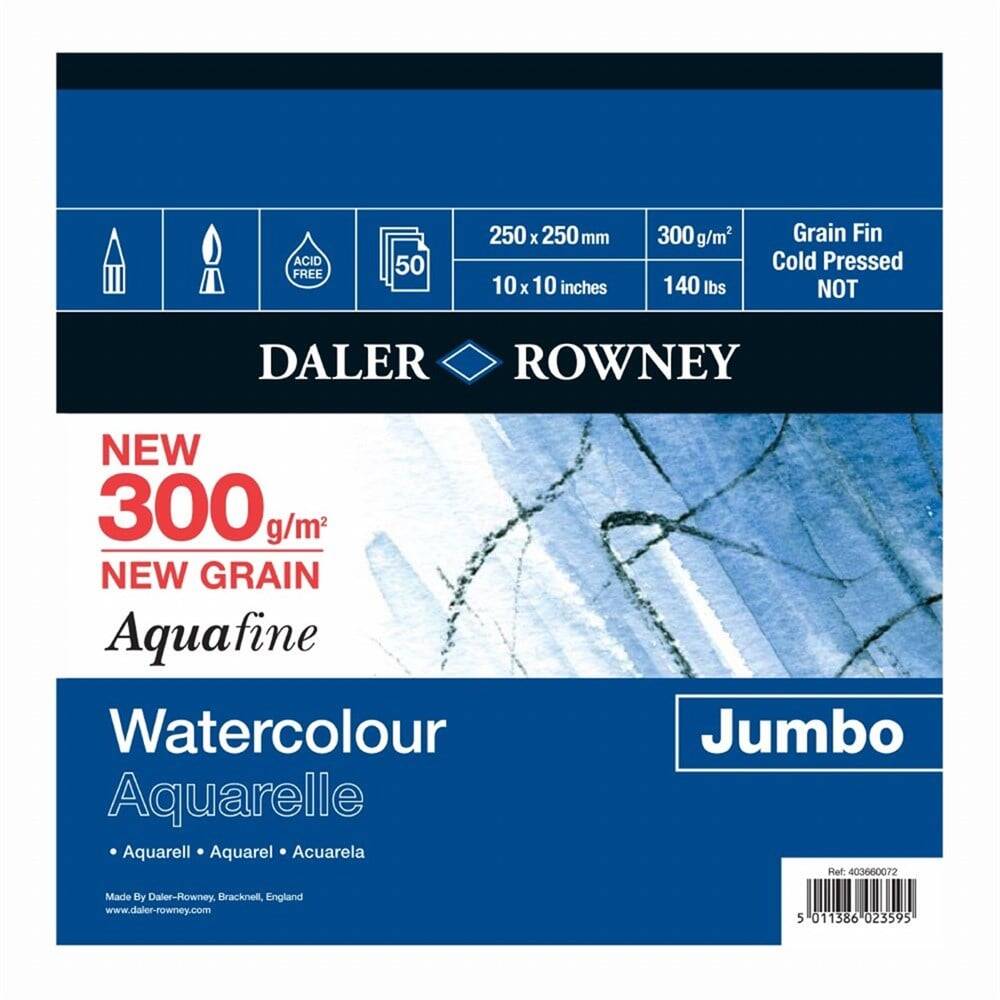 Daler Rowney Aquafıne Wat Col Pad 25*25Cm 300Gr 12Sh