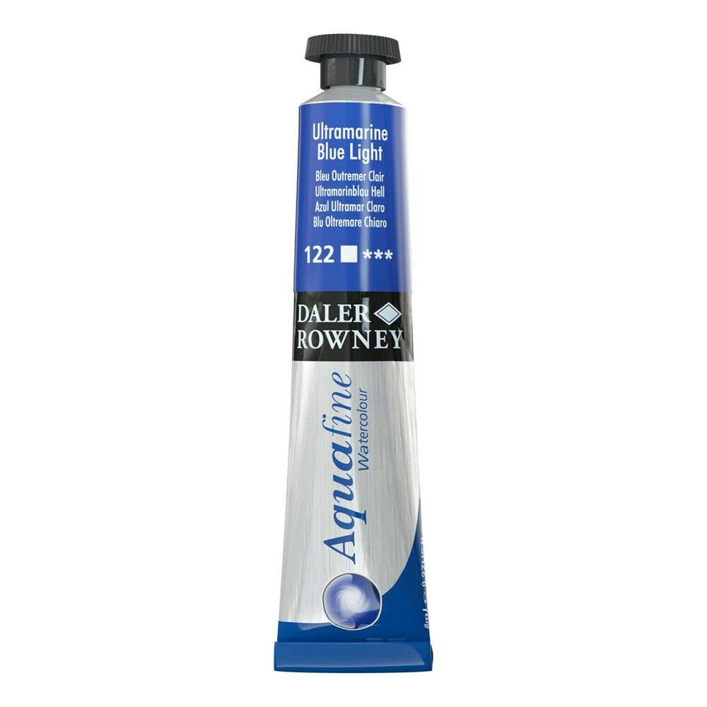 Daler Rowney Aquafine Watercolour 8ml Tube 122 Ultramarine Blue Light