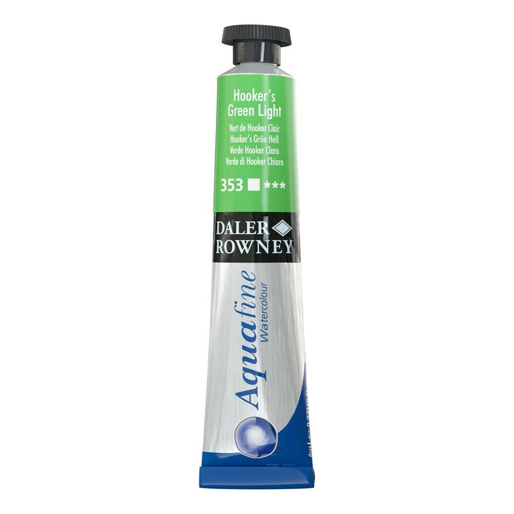 Daler Rowney Aquafine Watercolour 8ml Tube 353 Hooker's Green Light