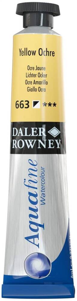 Daler Rowney Aquafine Watercolour 8ml Tube 663 Yellow Ocher