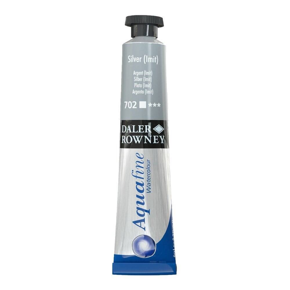 Daler Rowney Aquafine Watercolour 8ml Tube Silver (IMIT)