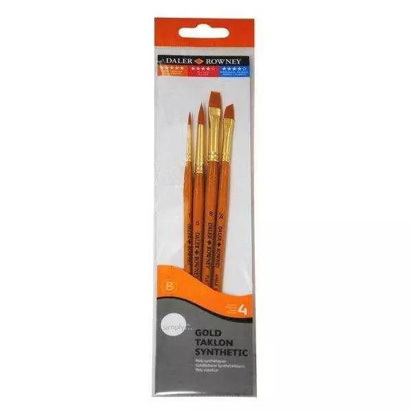 Daler Rowney Gold Taklon 4-Piece Brush Set