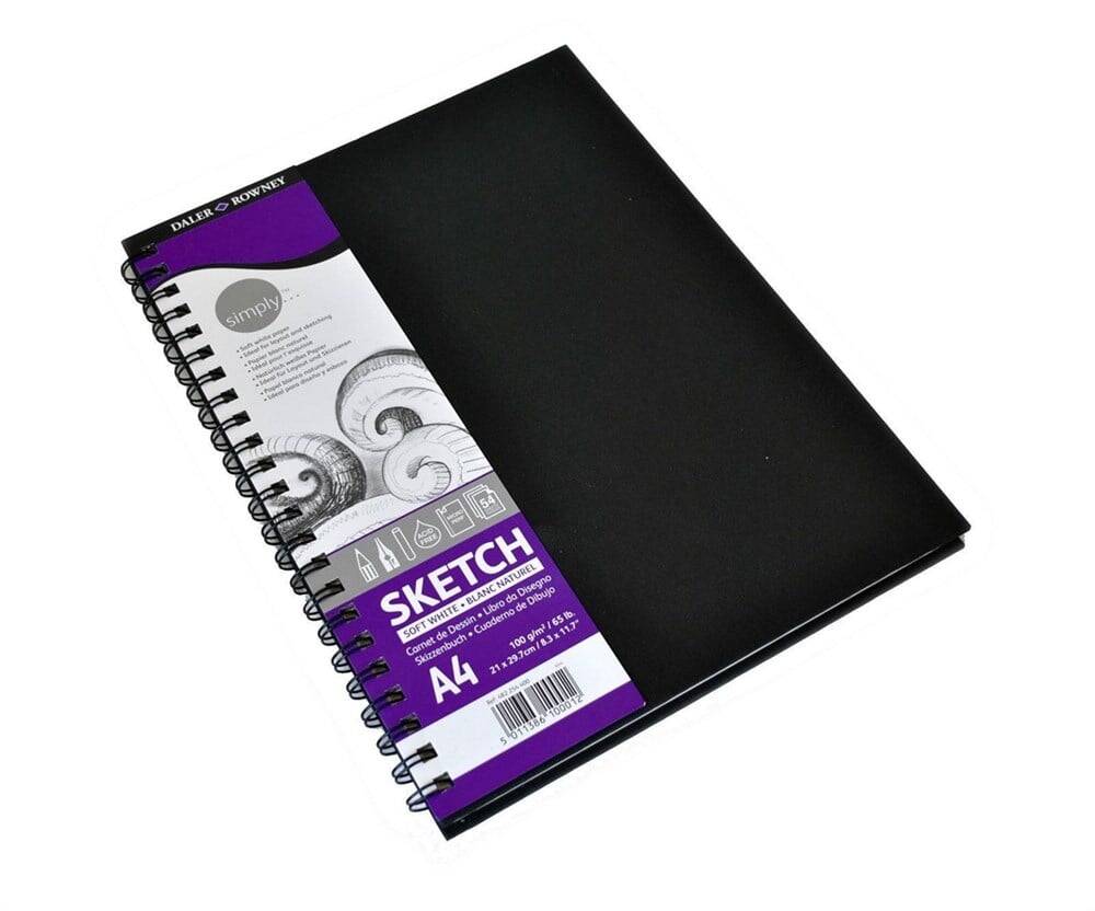 Daler Rowney Simply Sketchbook Soft White A4 100g 54 Pages