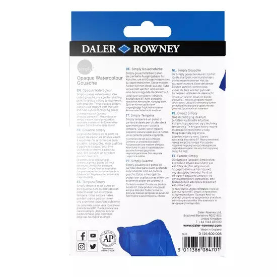 Daler-Rowney Simply Gouache Set 6x12 ml