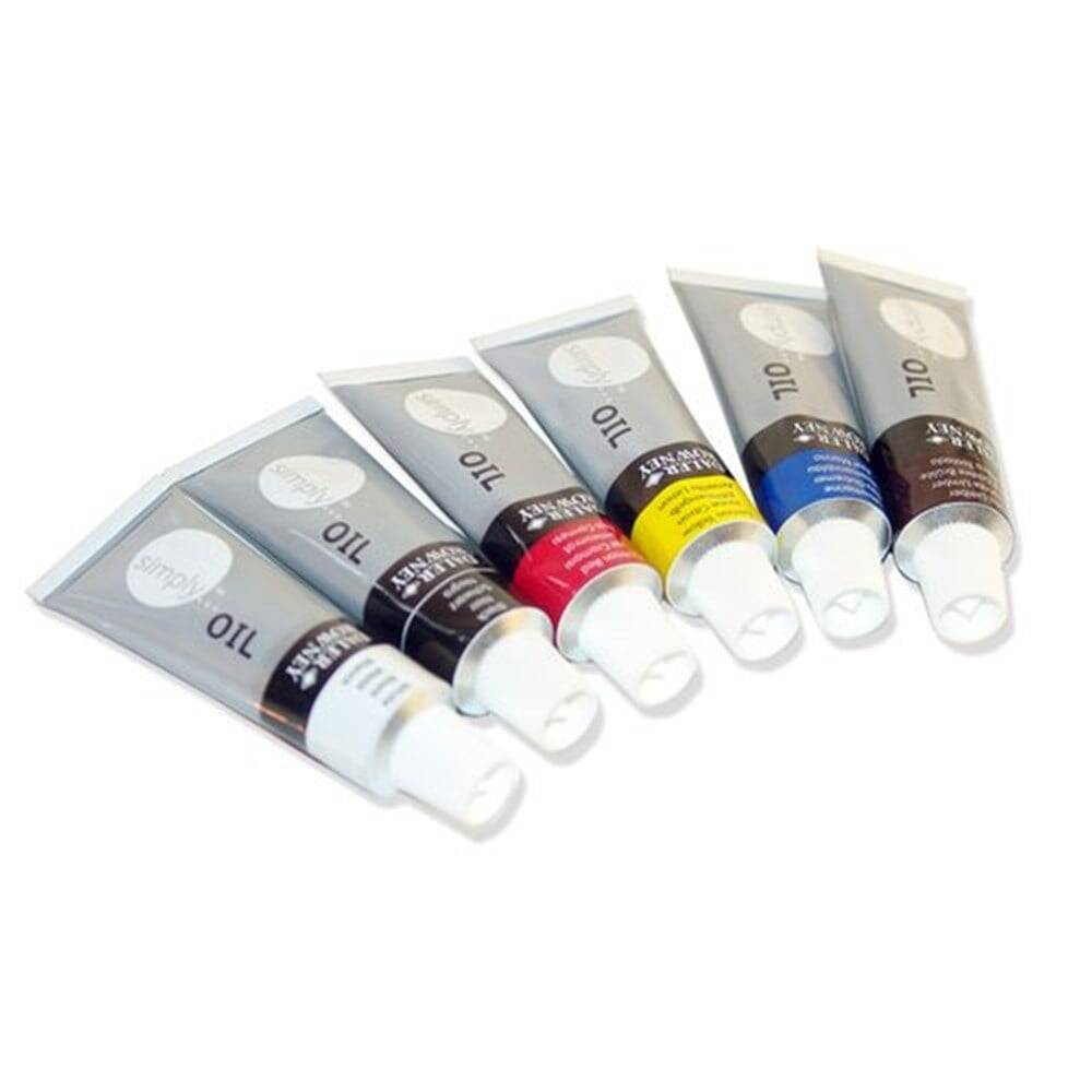 Daler-Rowney Simply Oil Colour Set 6 Colours x 12 ml.