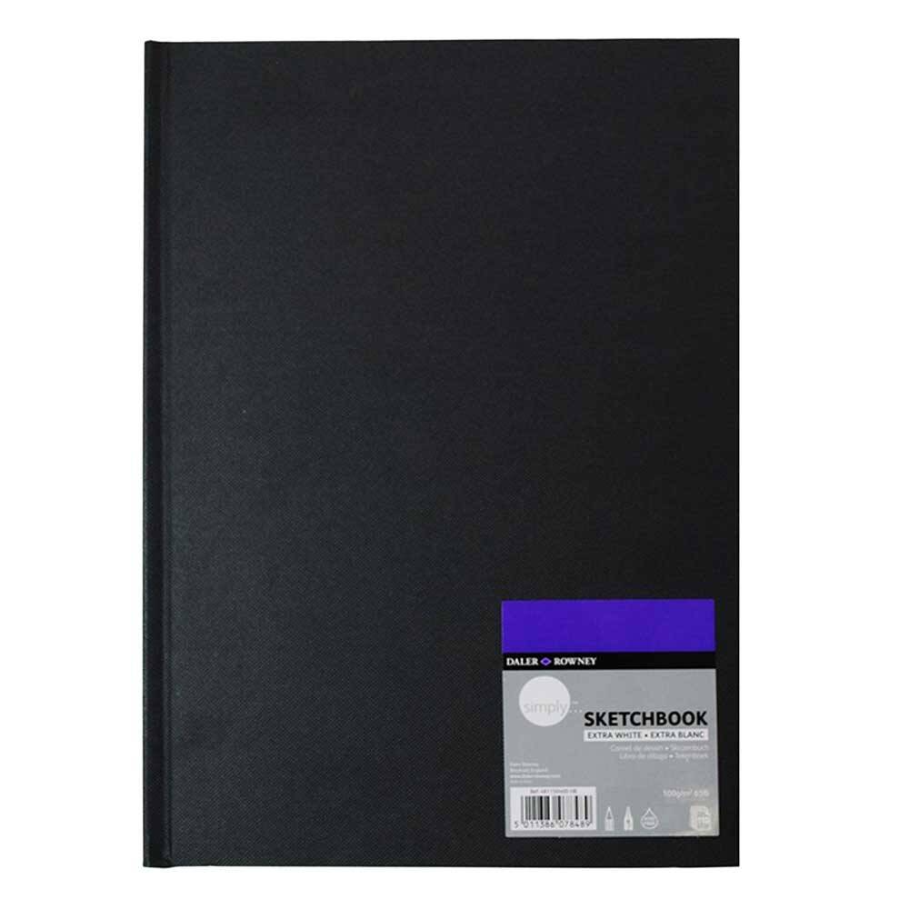 Daler Rowney Simply Sert Kapak Eskiz Çizim Blok A3 Extra White